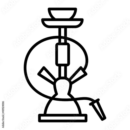 Shisha Concept, Hookah Flavored Tabbaco Vector Icon Design, Arab culture and traditions Symbol on white background, Islamic and Muslim practices Sign,