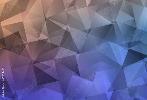 Light Blue, Yellow vector abstract polygonal pattern.