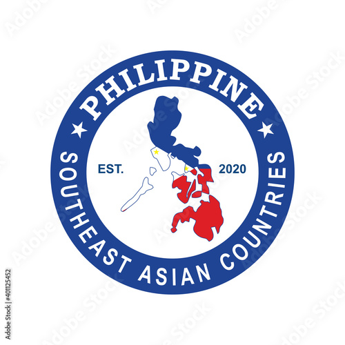 philippines map vector , asia logo