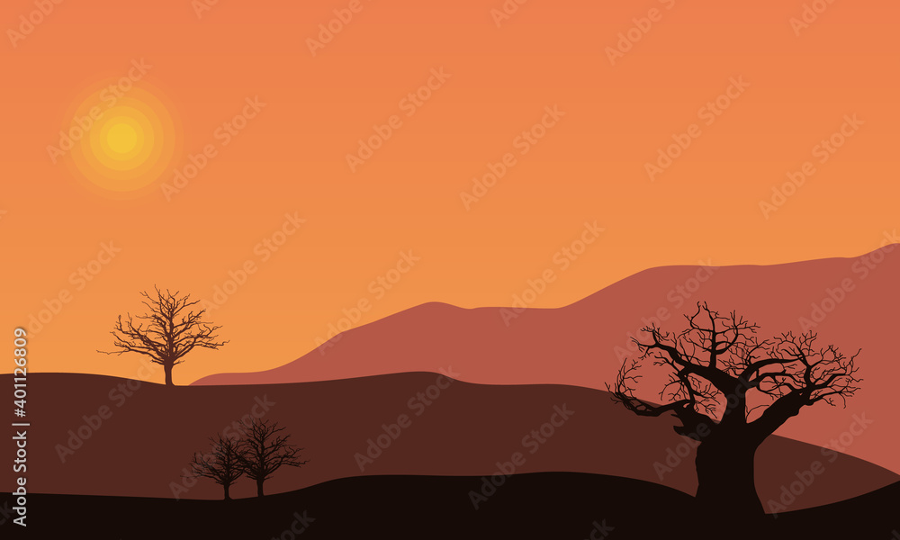 The beauty of the twilight in the afternoon. City vector