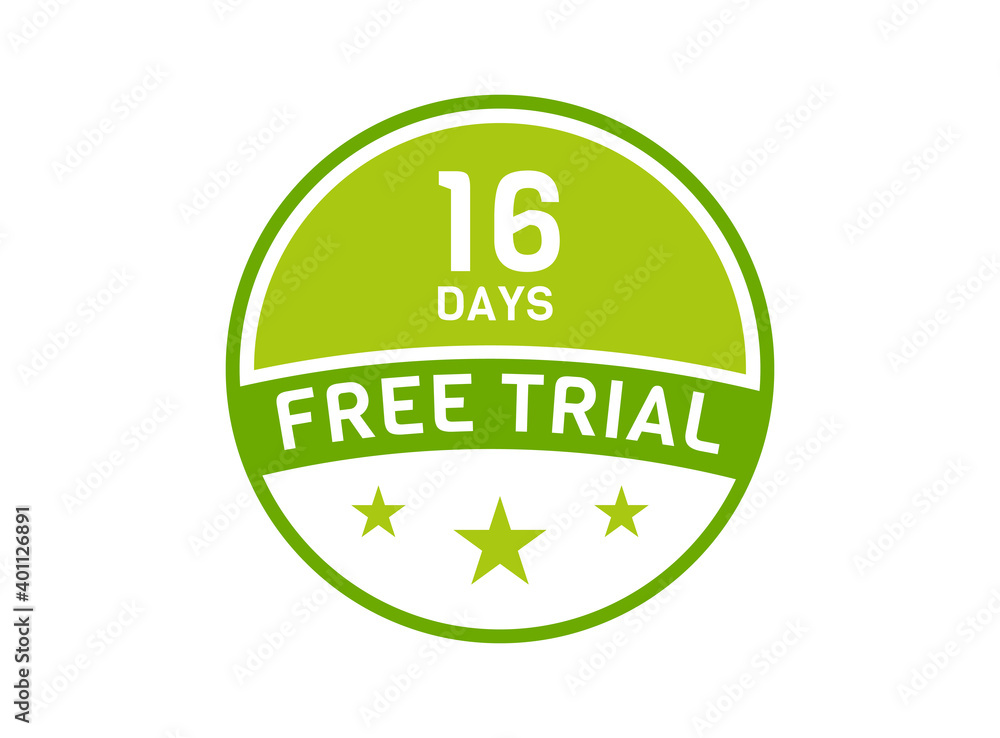 16 days free trial. 16 day Free trial badges 16 days free trial. 16 day Free trial badges