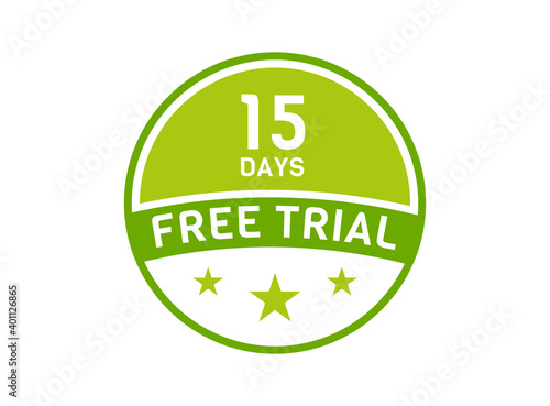 15 days free trial. 15 day Free trial badges