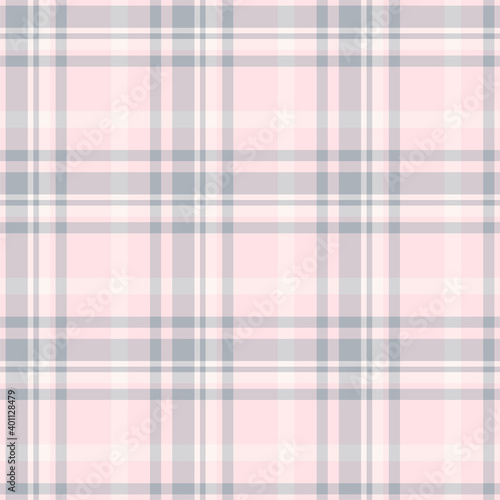 Plaid seamless pattern. Vector background of textile ornament. Flat fabric design.