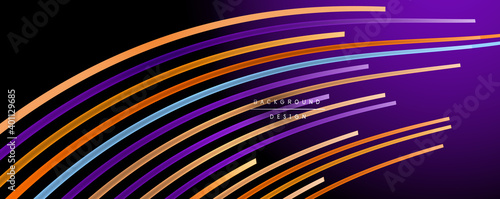 Abstract colorful lines vector background. Internet, big data and technology connections concept, abstract template