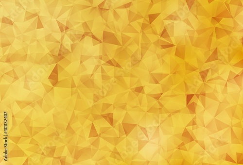 Light Orange vector abstract polygonal pattern.