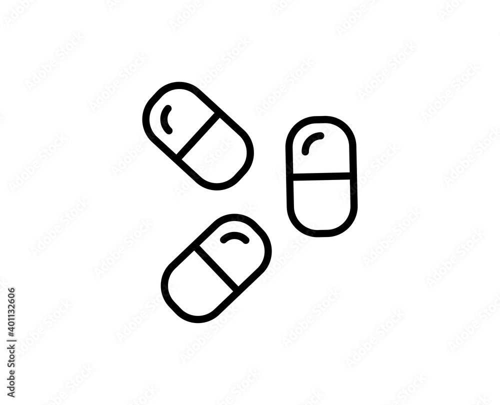 Pills flat icon Pills flat icon