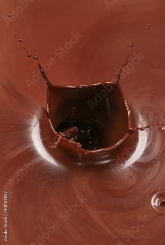 Chocolate milk splash with ...