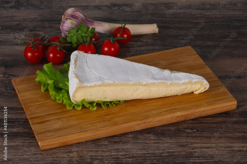 Brie cheese triangle served salad Brie cheese triangle served salad