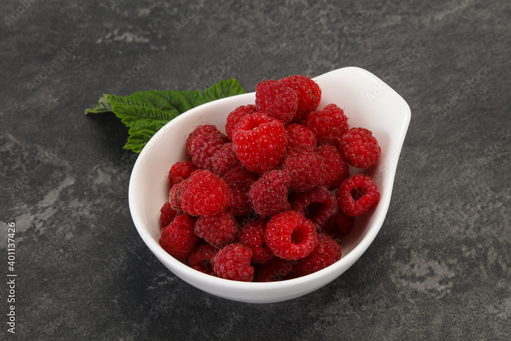 Red bright ripe sweet raspberry Red bright ripe sweet raspberry