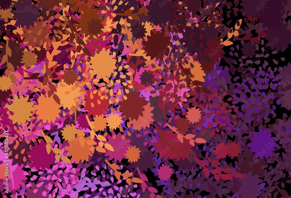 Dark Pink, Yellow vector backdrop with memphis shapes. Dark Pink, Yellow vector backdrop with memphis shapes.