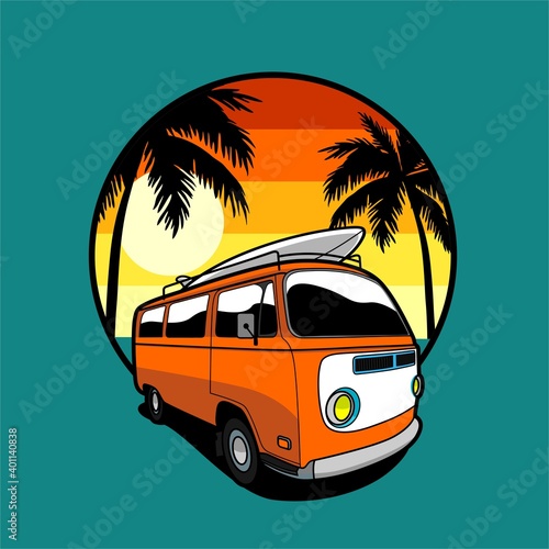 Summer Van Illustration