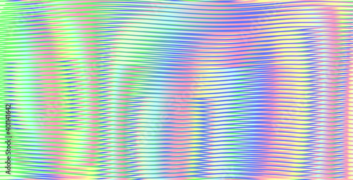 Gradient Iridescent abstract background with wavy lines and soft rounded shapes. Multicolored moire texture for web background saver, mobile apps, business card, page, image of blog, books, site.