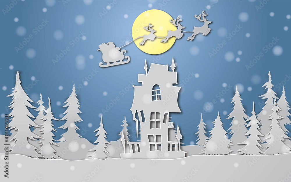 Merry Christmas vector illustration, Happy new year background.	
