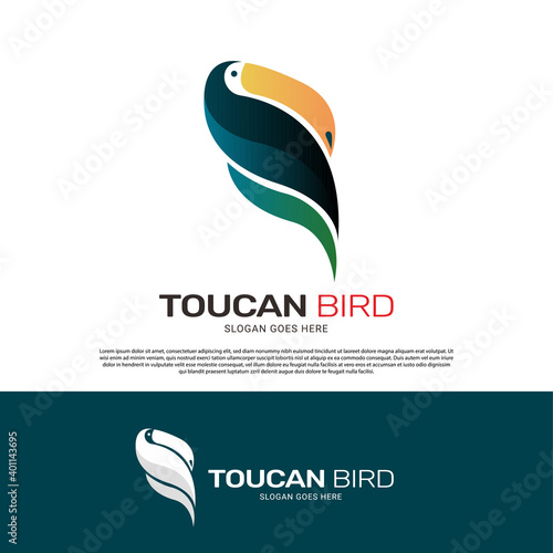 Toucan macaw bird logo design
