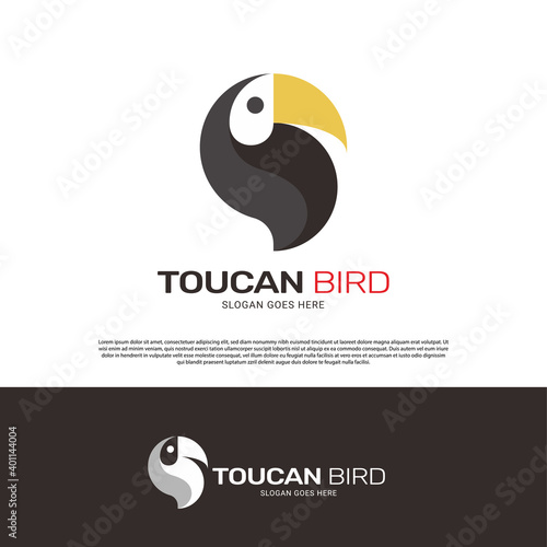 Toucan macaw bird logo design