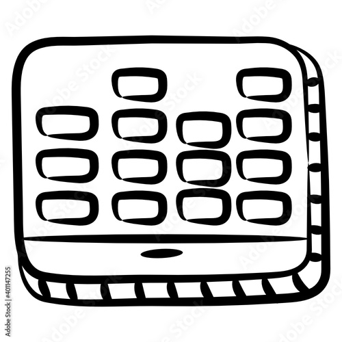 
Music daw interface, doodle icon of audio equalizer
