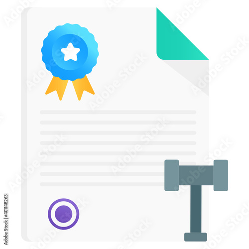 
Legal document vector in flat gradient design 
