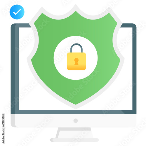 Free Download 
Conceptual gradient icon of system protection, editable design
 - GFXLoad