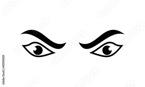 angry eyes vector logo