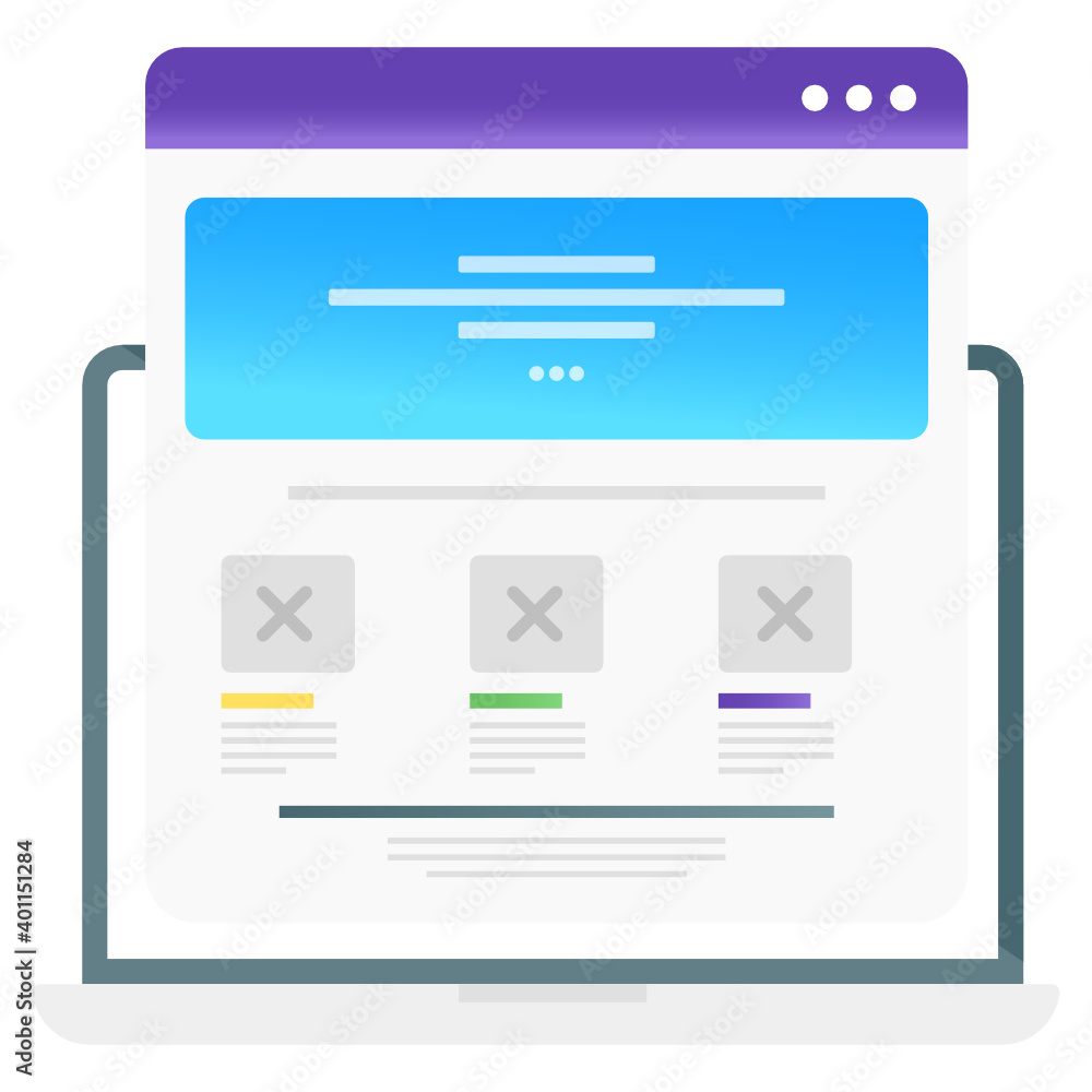 Conceptual flat gradient design of website wireframe vector
Conceptual flat gradient design of website wireframe vector