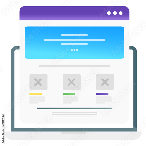 Free Download 
Conceptual flat gradient design of website wireframe vector 
 - GFXLoad