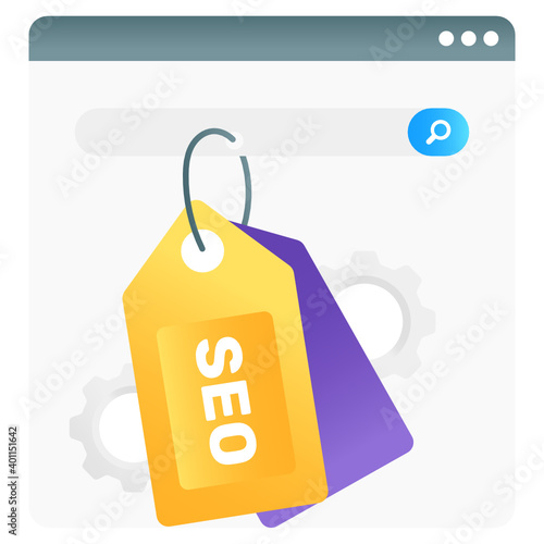 
Gradient vector of seo tag, meta tag vector 

