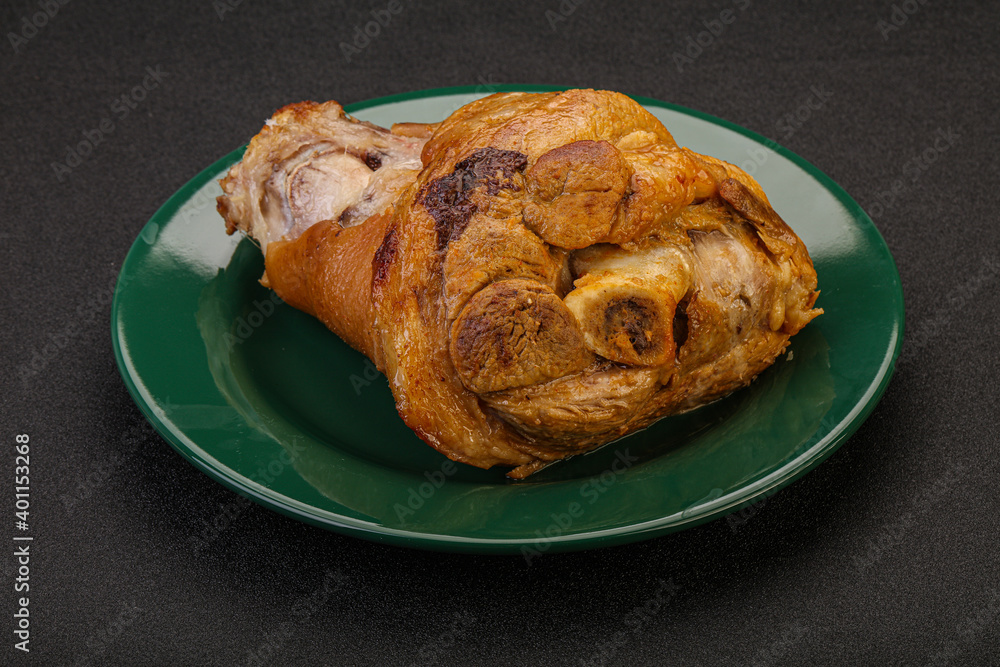 Baked pork knuckle with spices Baked pork knuckle with spices