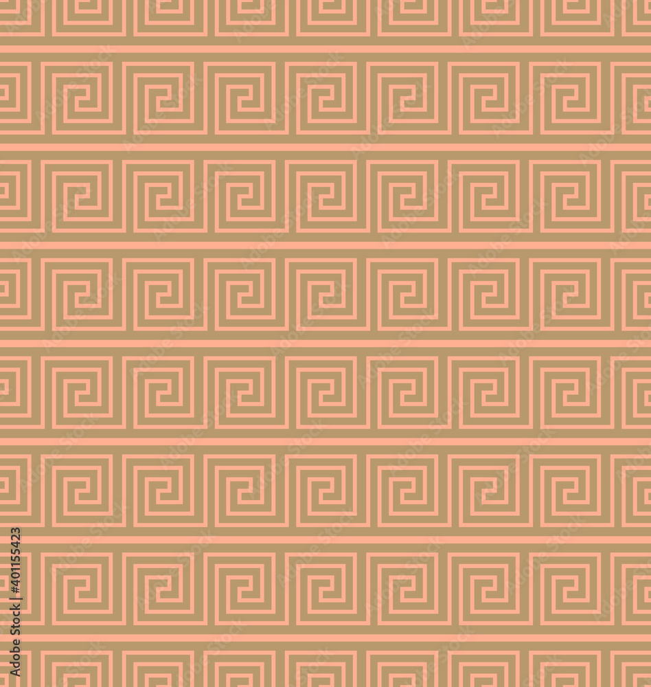 Meander. Simple geometric ornament in the form of a broken line. Seamless pattern Meander. Simple geometric ornament in the form of a broken line. Seamless pattern