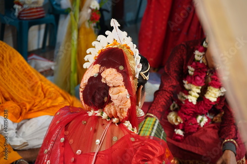 A Hindu bride in her wedding ceremony 