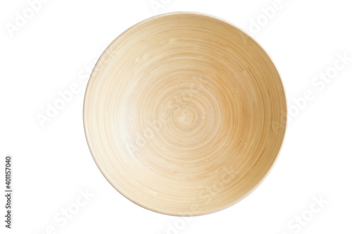 Bamboo dish isolated