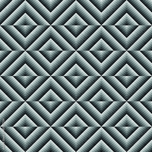 Geometric seamless pattern, abstract black and white background, vector modern design texture.