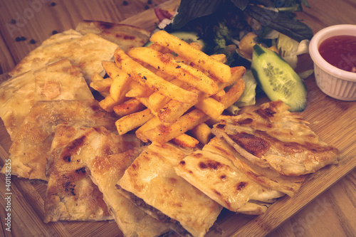 Turkish snack and Breakfast meal. photo