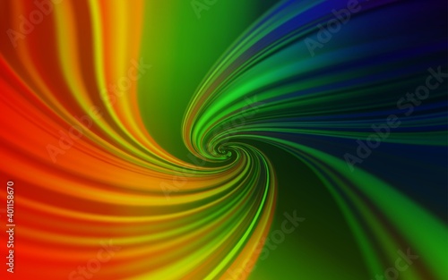 Dark Multicolor vector background with wry lines. A sample with colorful lines  shapes. Abstract style for your business design.