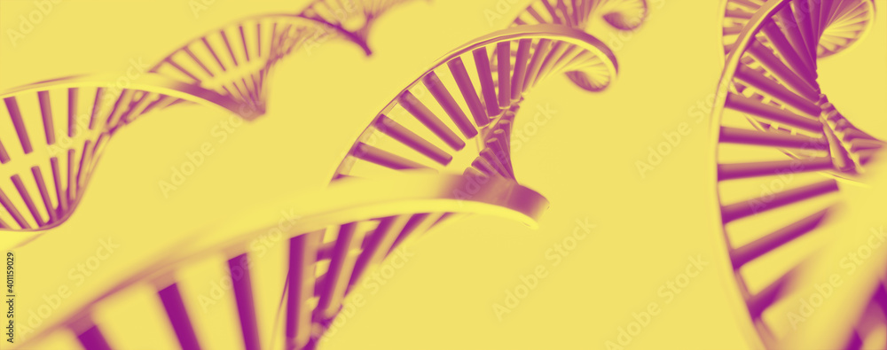 Obraz premium 3D Visualisierung Doppelhelix Protein