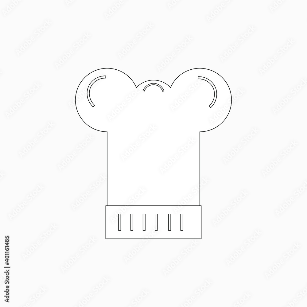 chef hat icon on white background chef hat icon on white background