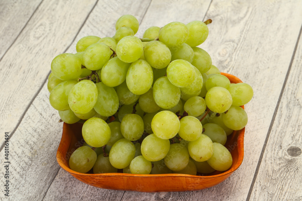 Sweet ripe Green grape branch Sweet ripe Green grape branch