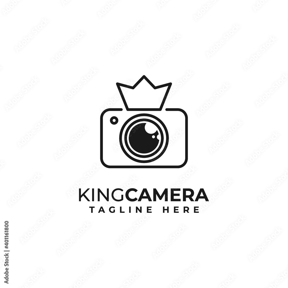 camera, lens, crown, king, queen, creative photography logo vector design camera, lens, crown, king, queen, creative photography logo vector design