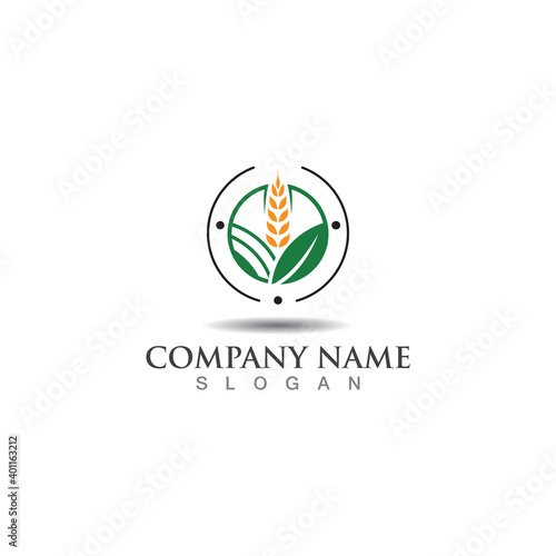 Free Download Farming green nature logo design template, Agriculture icon  vector - GFXLoad