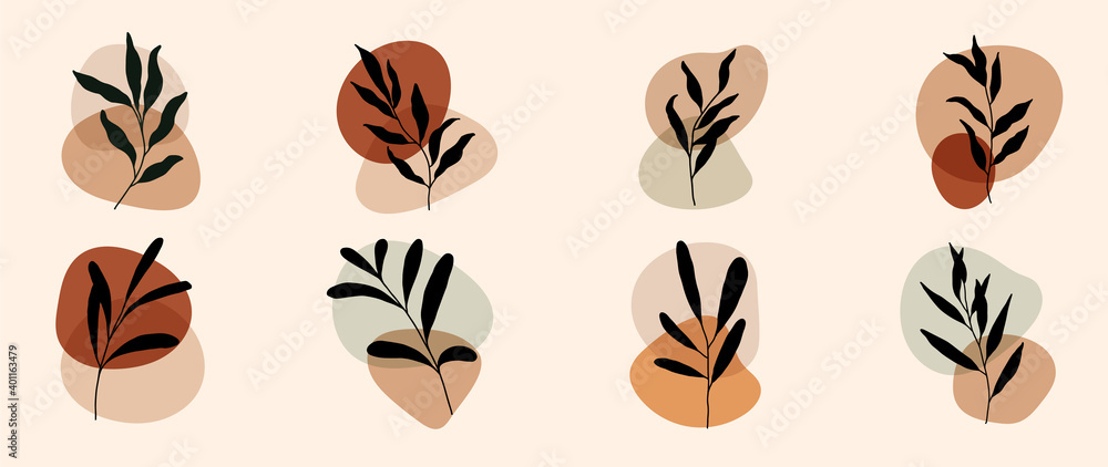 Botanical wall art vector set. Earth tone boho foliage line art drawing with abstract shape. Abstract Plant Art design for wall framed prints, canvas prints, poster, home decor, cover, wallpaper.
Botanical wall art vector set. Earth tone boho foliage line art drawing with abstract shape. Abstract Plant Art design for wall framed prints, canvas prints, poster, home decor, cover, wallpaper.