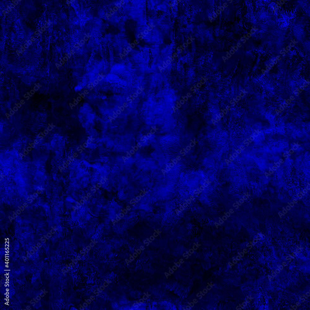 Naklejka premium Hand drawn abstract background with blue monochrome paint strokes, stains and splashes. For creating backdrops or textures. Can be used as a seamless pattern for styles.