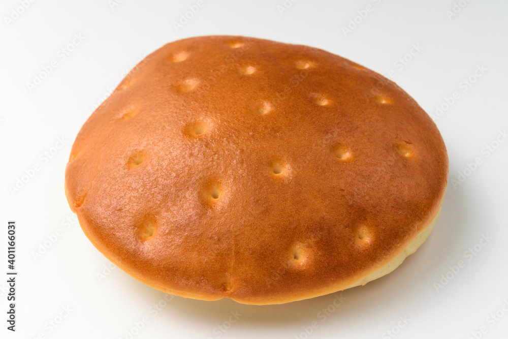 Bread with cream on white background Bread with cream on white background