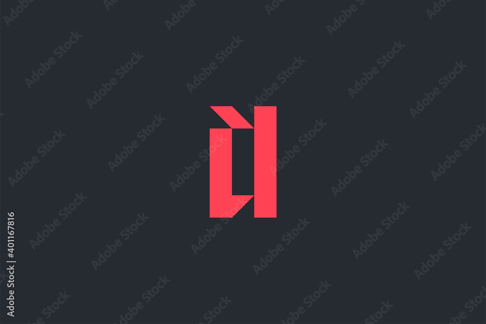 Minimal Modern Abstract Letter I Dark Background Logo Template Minimal Modern Abstract Letter I Dark Background Logo Template