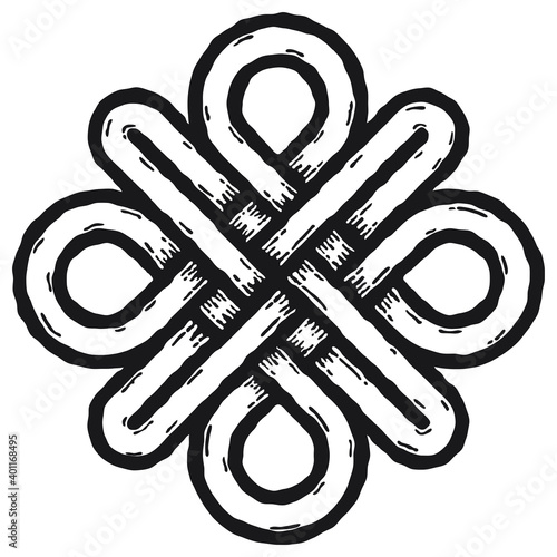 Celtic symbol. Symbol made with Celtic knots to use in designs for St. Patrick's Day.