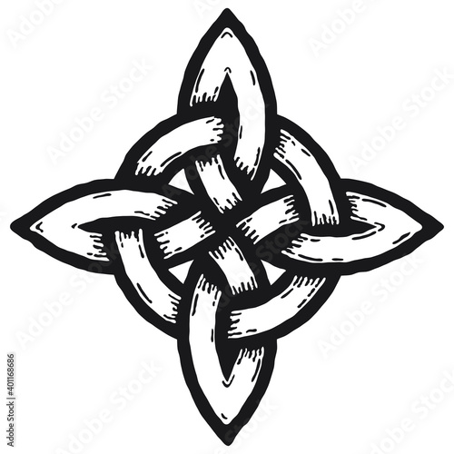 Celtic symbol. Symbol made with Celtic knots to use in designs for St. Patrick's Day.
