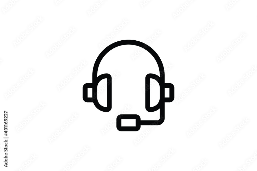 Record Studio Outline Icon - Headphone Record Studio Outline Icon - Headphone