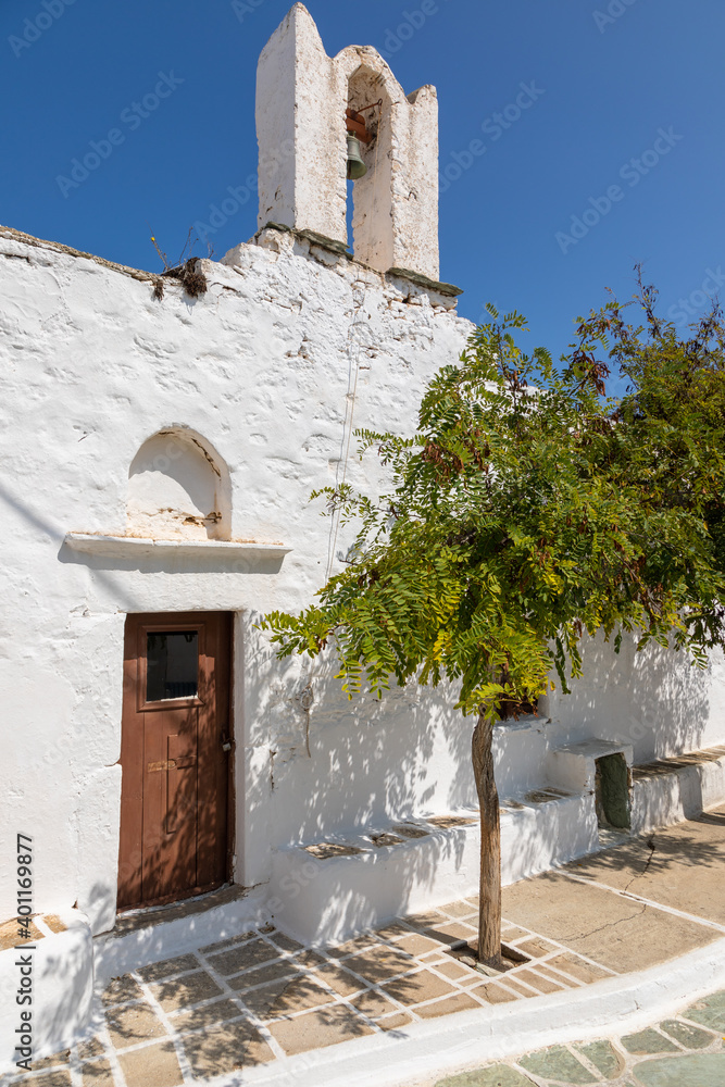 View of the old, orthodox, Greek Church. Folegandros Island, Greece.