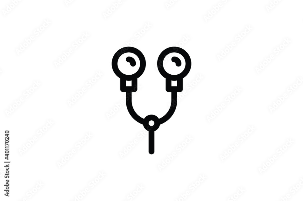 Record Studio Outline Icon - Earphone Record Studio Outline Icon - Earphone