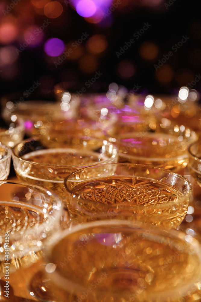 Glasses with Sparkling Wine. Celebration, party concept with champagne glasses. Selective focus. Glasses with Sparkling Wine. Celebration, party concept with champagne glasses. Selective focus.