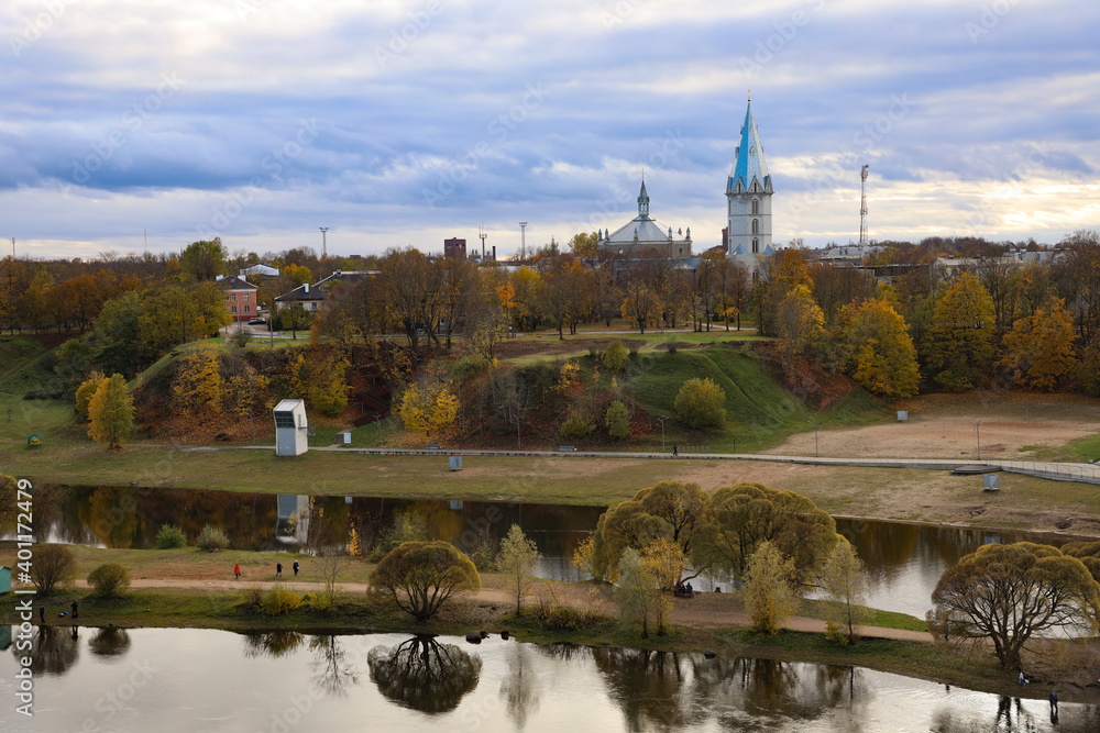Obraz premium view of the city of Narva, Estonia