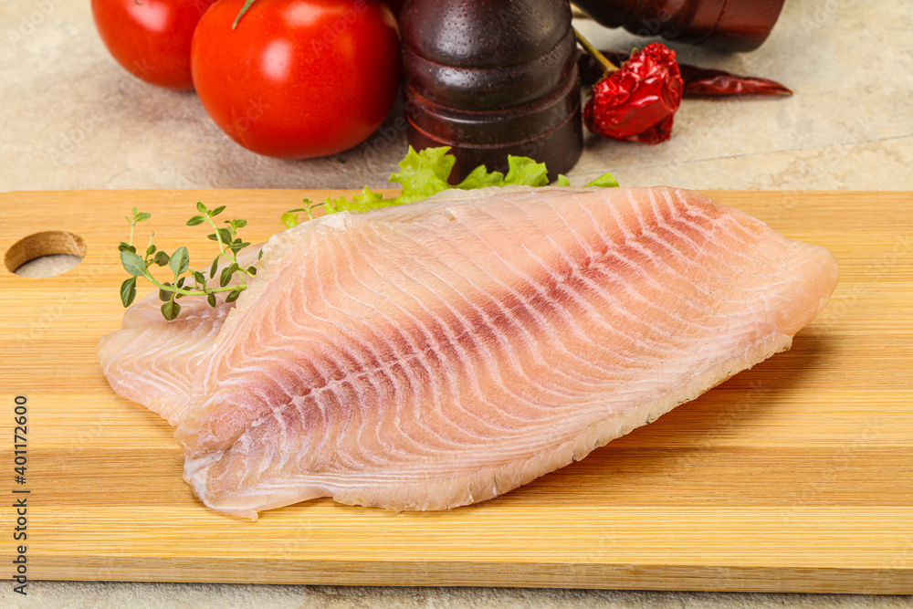 Raw tilapia fish for cooking Raw tilapia fish for cooking